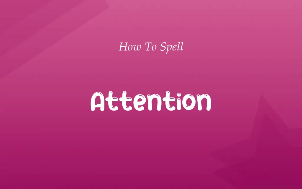 Atention or Attention