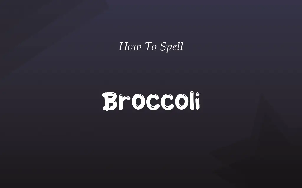 Brocoli or Broccoli