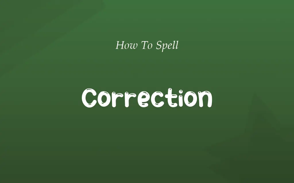 Corection or Correction