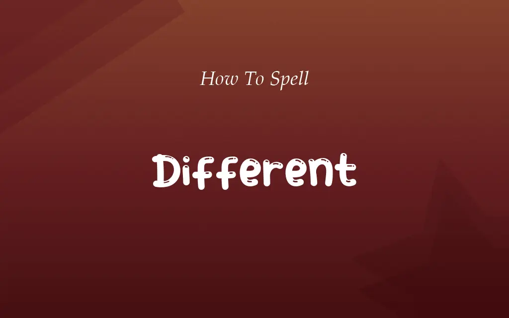 Diferent or Different
