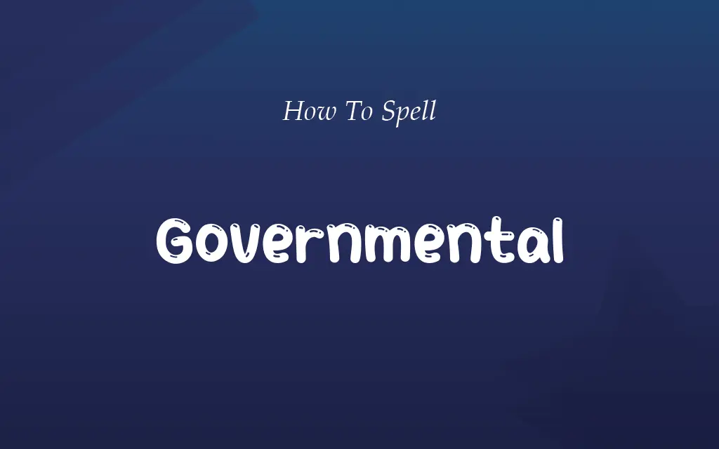 Govermental or Governmental